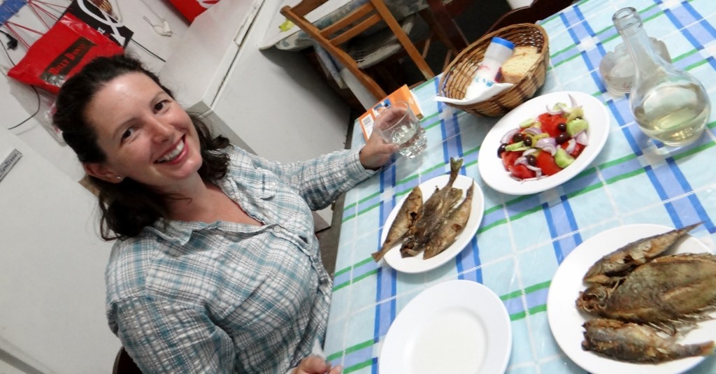 I'm smiling, but inside I'm trying not to throw up!