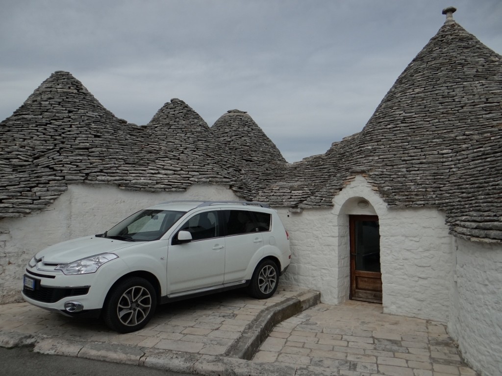 The only house we could find with a parking space, a tight one at that!