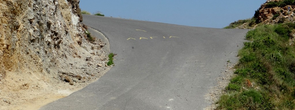 Good job I spotted this or we'd have taken hours to get to Kotronas