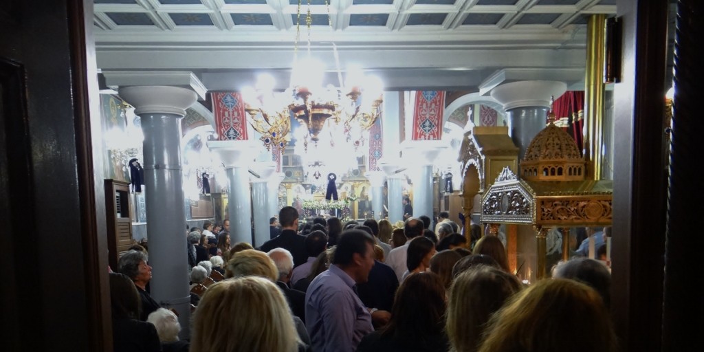 Not even standing room inside the church