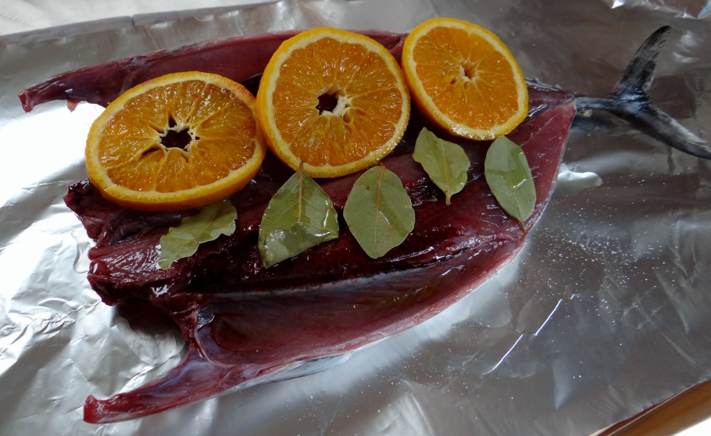 No grill or lemons so we improvise