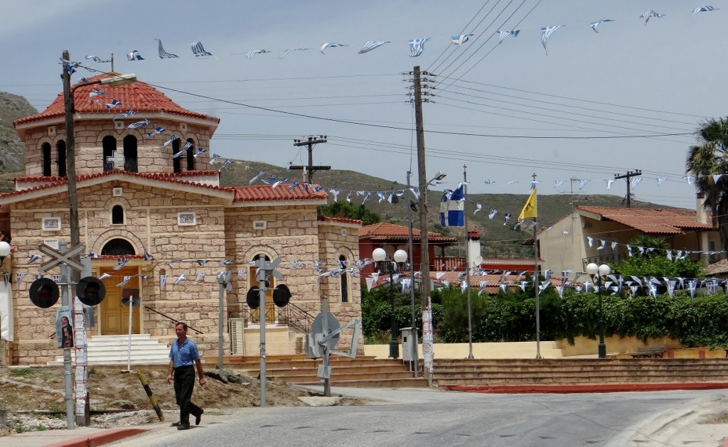 The villages had the bunting out today, not sure why - maybe they knew we were coming!
