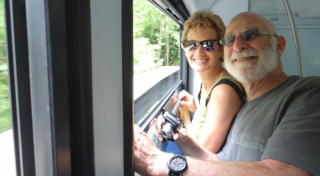 Fiona and Stan gazing out of the unclosed windows!
