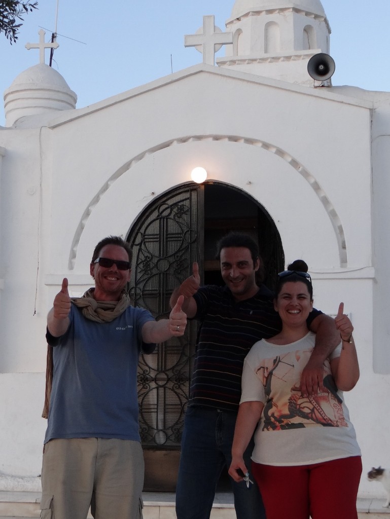 Jay, George and Thomie at the top of Athens