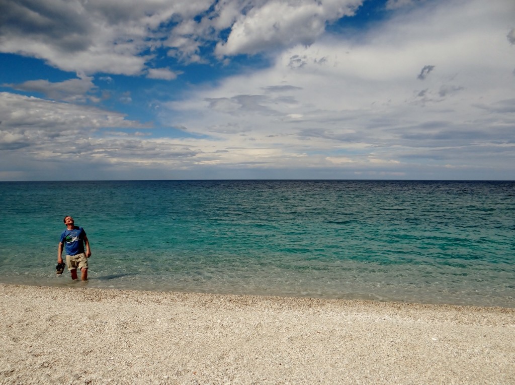 Jay enjoying the beach