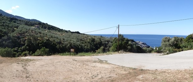 The Beach Car Park at Lambinou, Tonight's Sleeping Place