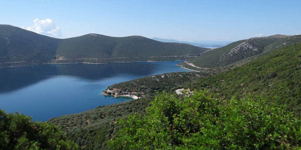 The end of the Pelion peninsular and the road they've kindly cut for us around it (and the short cut over to the campsite by the sea!)