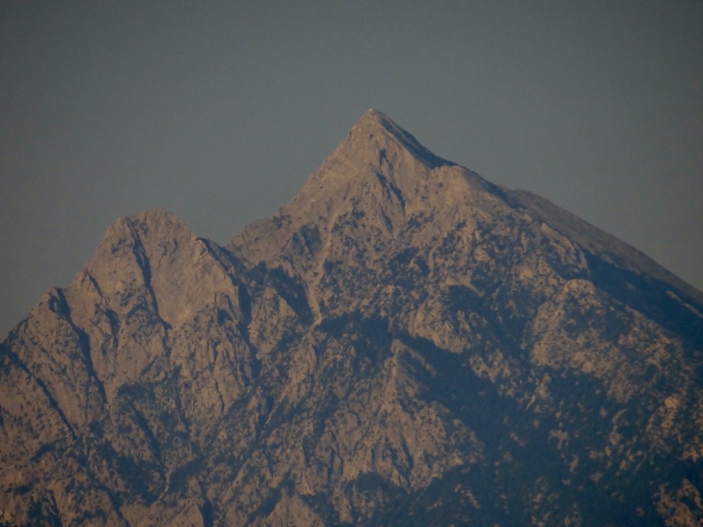 Mount Athos - we looked with binoculars but couldn't spot any monks - or monasteries!