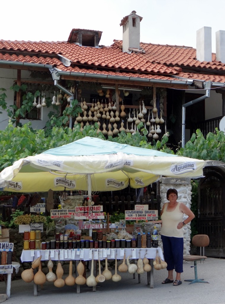 Dave is parked opposite this stall in the towns main car park.