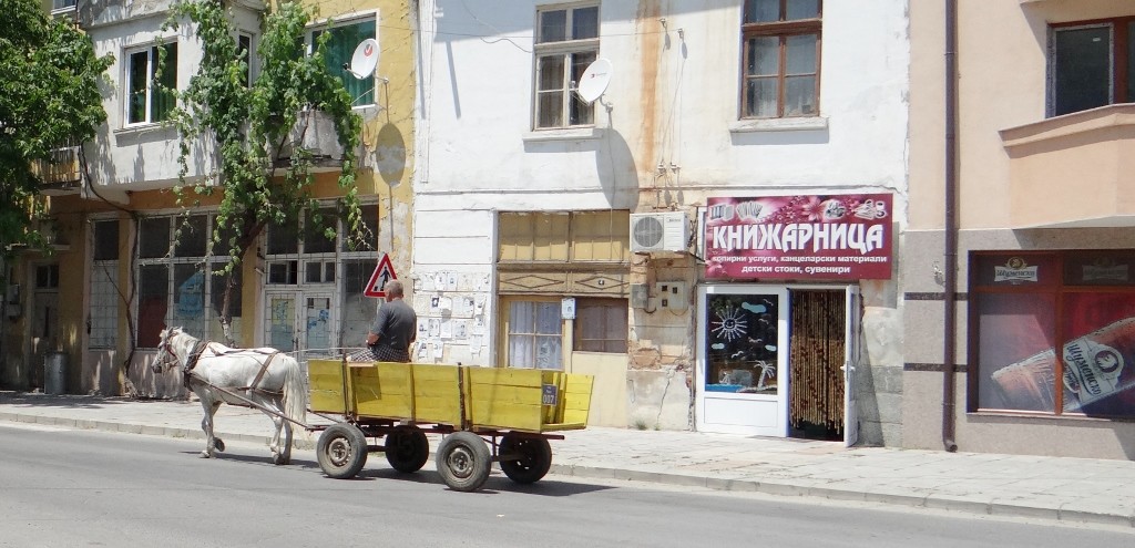 Downtown Rila - satellite and horse power!