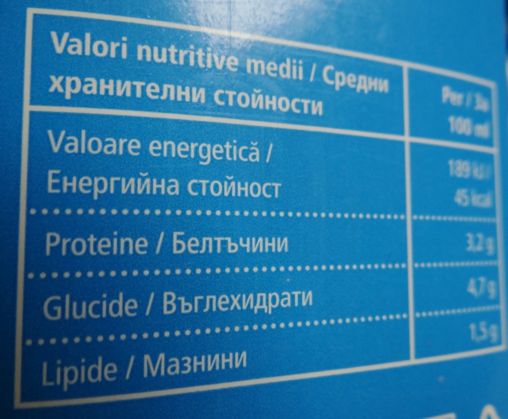 At least we'll stand a chance at trying to guess what things say in Romania - this mornings milk carton statistics in Bulgarian and Romanian!