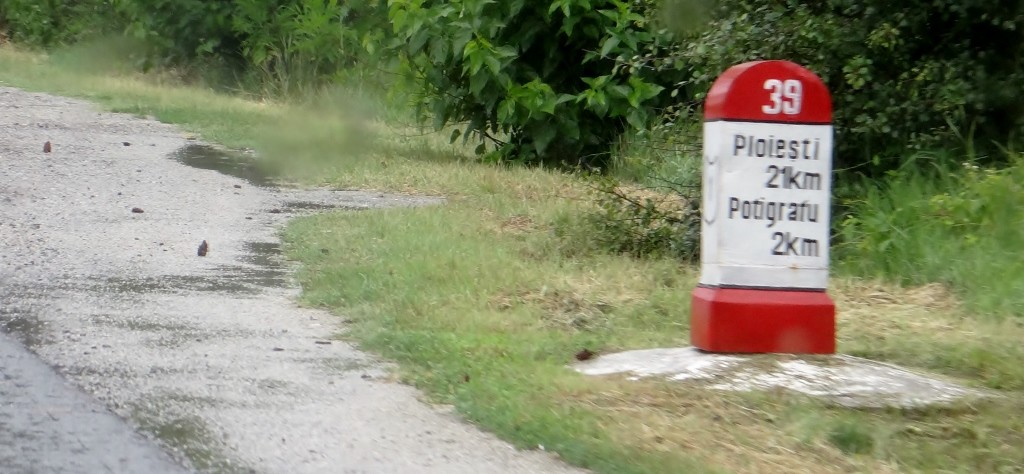 Kilometre markers help us keep track on where we are