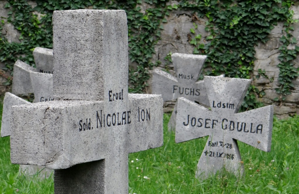 Germans, Romanians and Hungarians who died in WWI lie side by side in the War Hero's cemetery which also commemorates 365 American soldiers who died in WWII