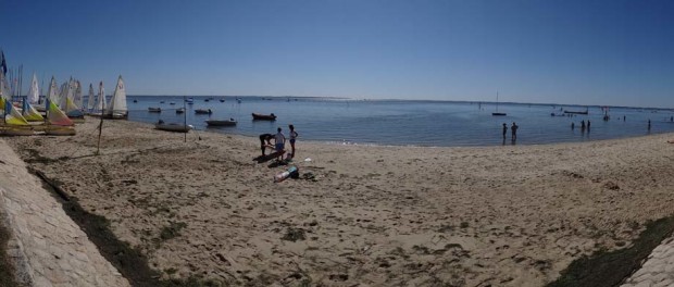 The near-empty beach at Tassaut.