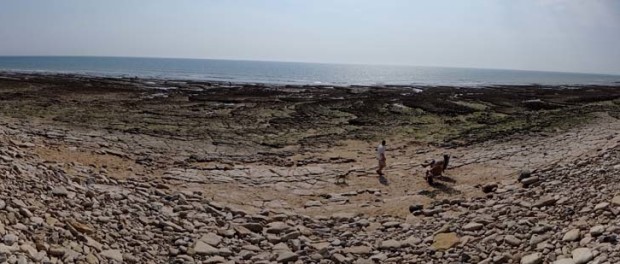 Jay chatting to Pauline and Michael on the beach