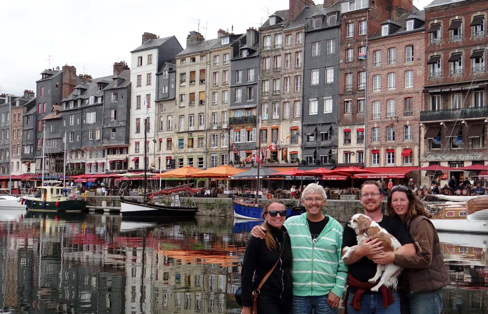 Rose, Paul, Julie, Jason, Charlie, Honfleur