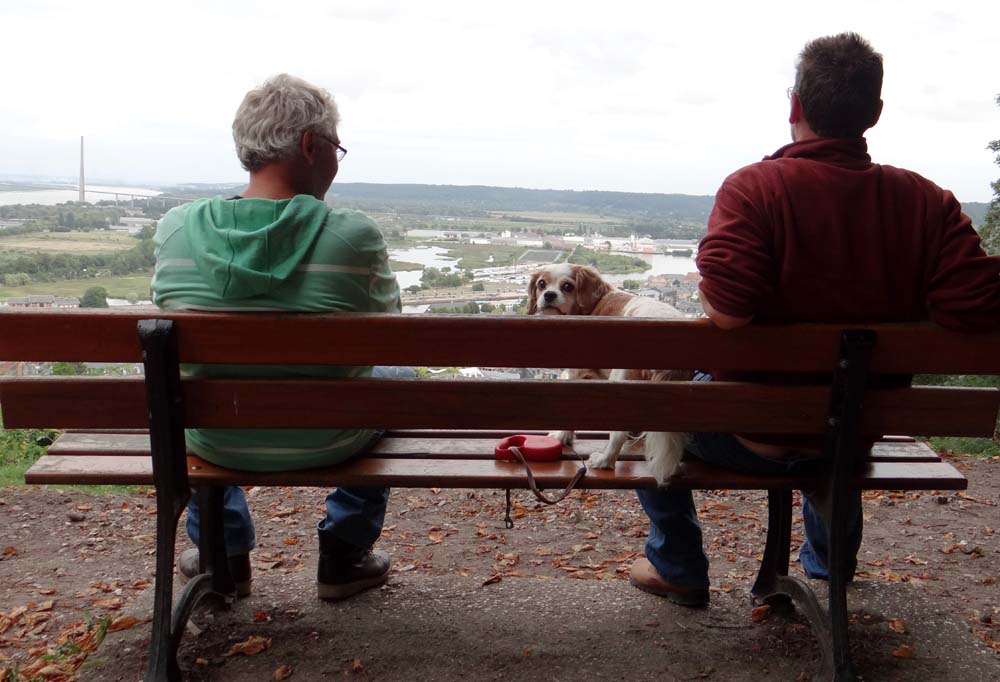 The boys looking out at the look out