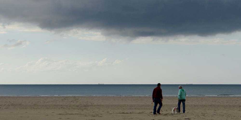 Boys on the beach at Deauville
