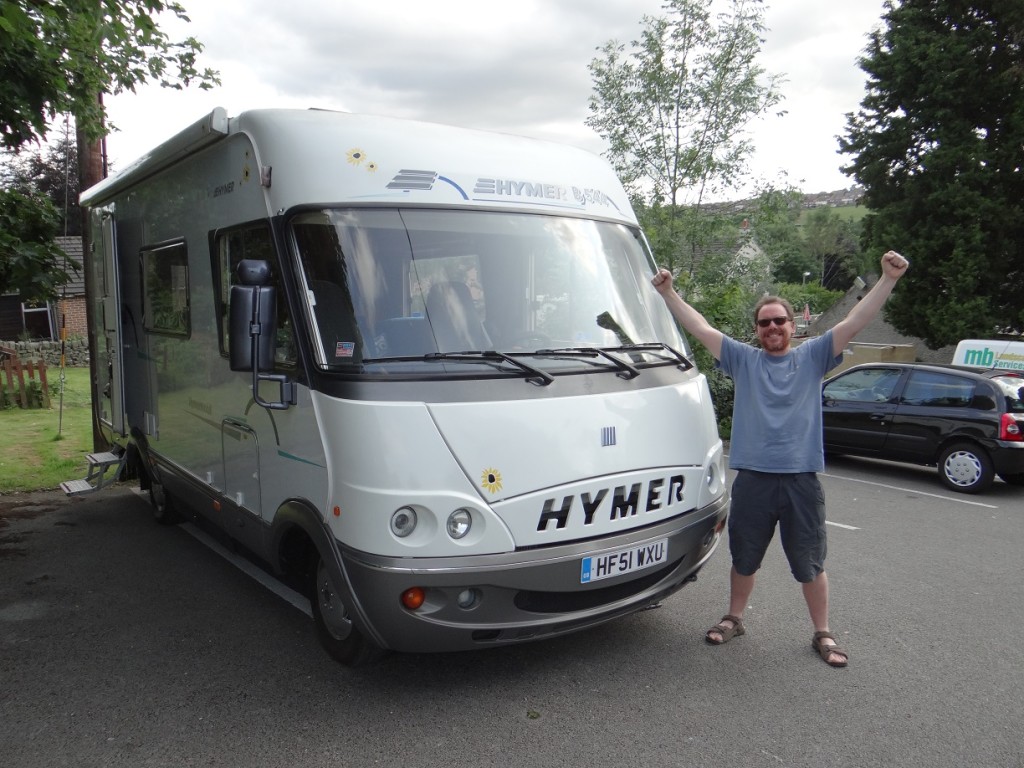 A bit of relief showing there at having arrived in one piece and being back in car park heaven!