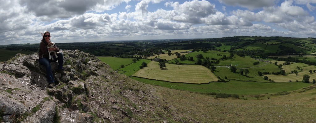 Ju up on Thorpe Cloud on a British summer's day
