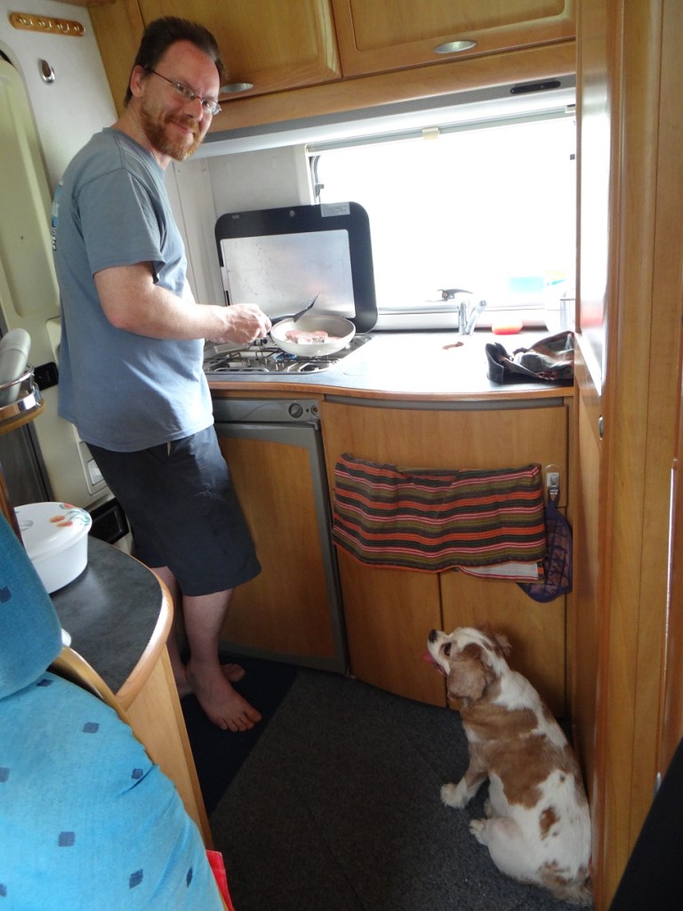 We did a bit of cooking for ourselves. Nothing like rocking up your own bacon sarnie in a car park!