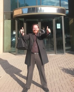 Leaving the office on my last day of work