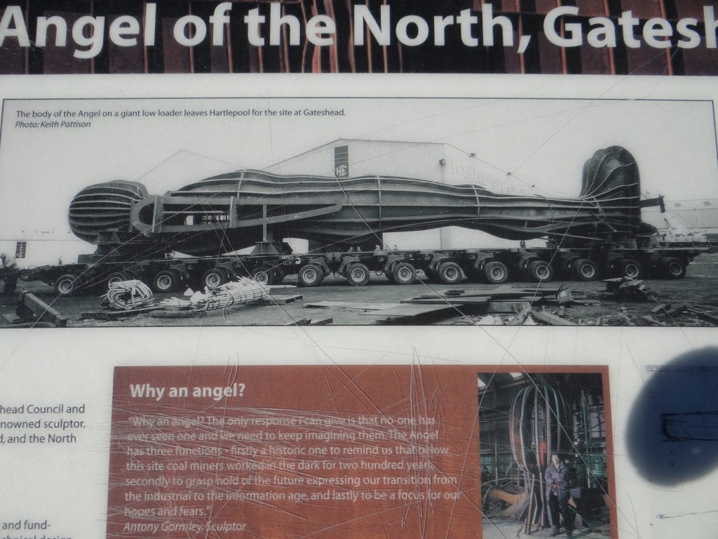 The Angel of the North on a low loader