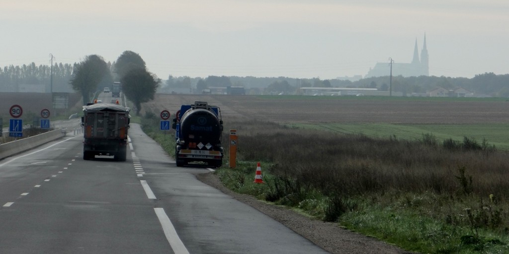 Chartres Cathedral guiding us in.