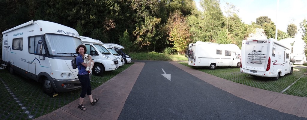 The motorhome aire in San Sebastian.