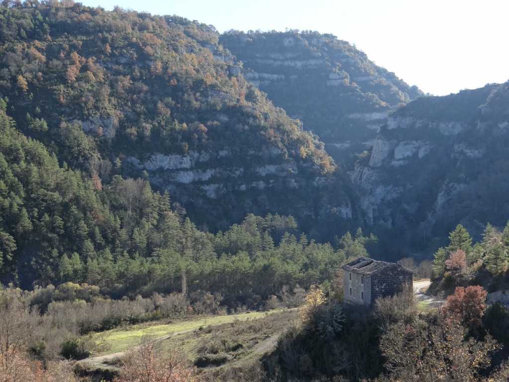The entrance to the gorge. We assumed at this point the road would bypass the hairline crack it created in the rock