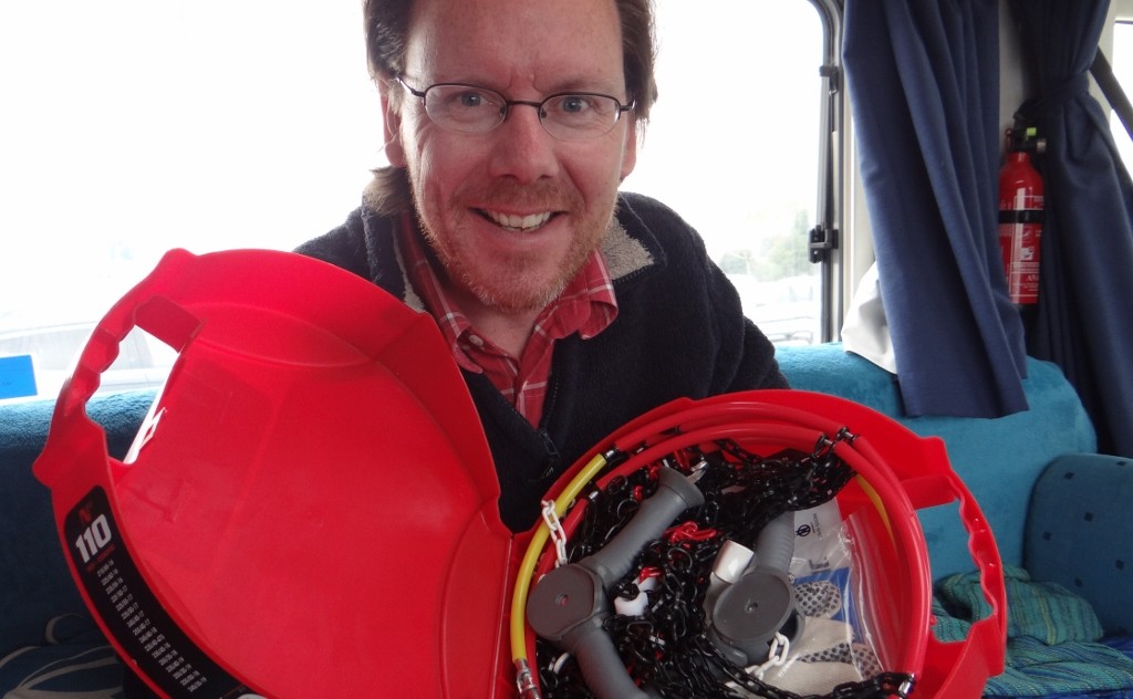 We've finally, finally bought some snow chains.