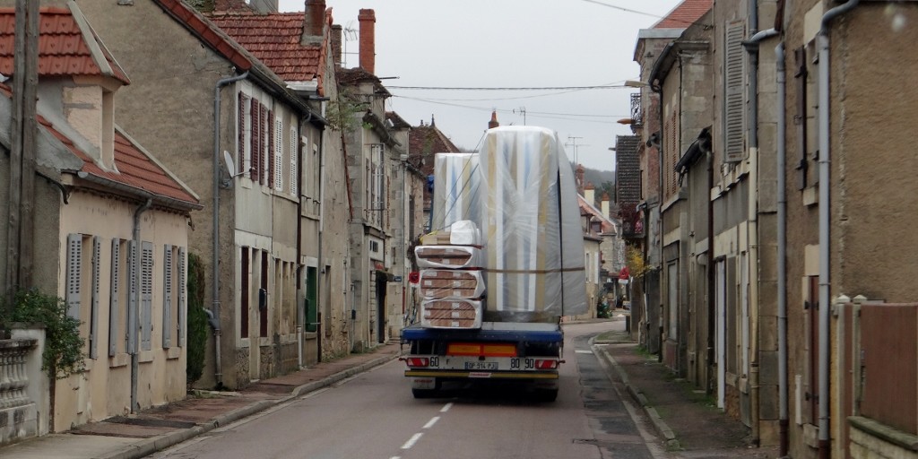 If you are driving across France on the toll-free roads, try to do it on a Sunday when there are no lorries!