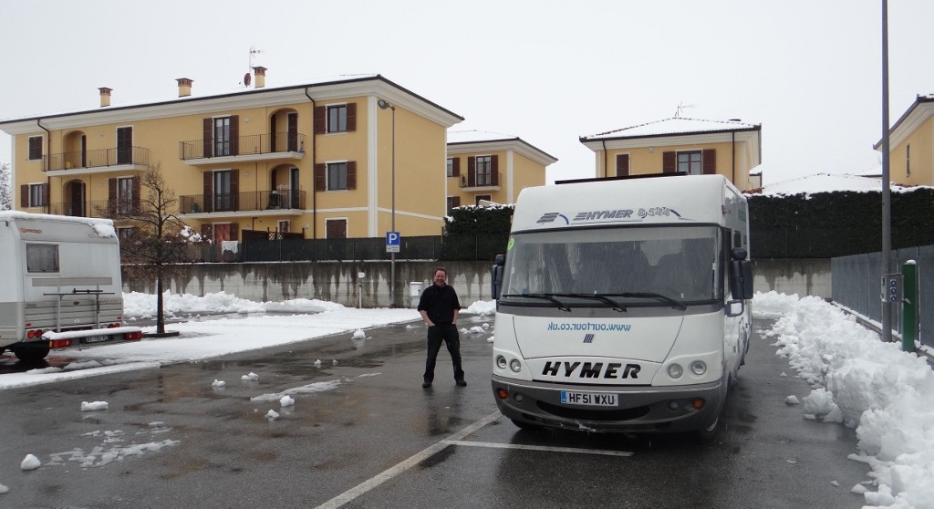 The official motorhome sosta in Cherasco