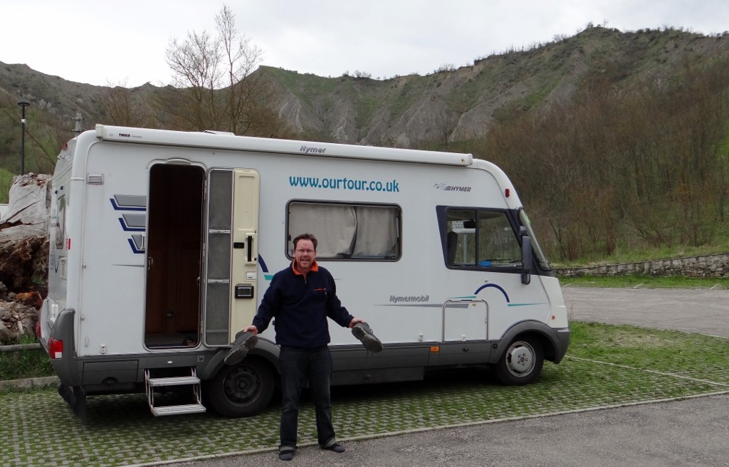 Further boot banging required to clean them once dry