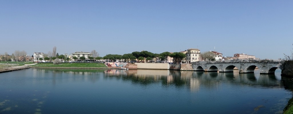 Roman Tiberius bridge is still being used today, however the river ends next to it, so it's only been kept as a reason to keep the bridge.