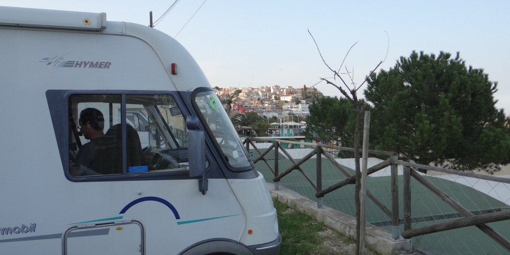 Zagan with Numana in the background and, weirdly, me typing this blog post