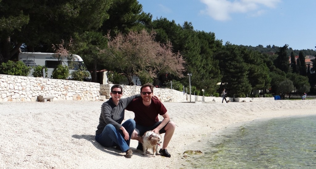 Parked in our motorhome at a dream campsite in Croatia