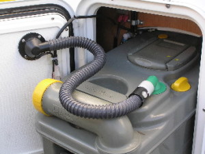 Thetford cassette toilet with SOG unit installed