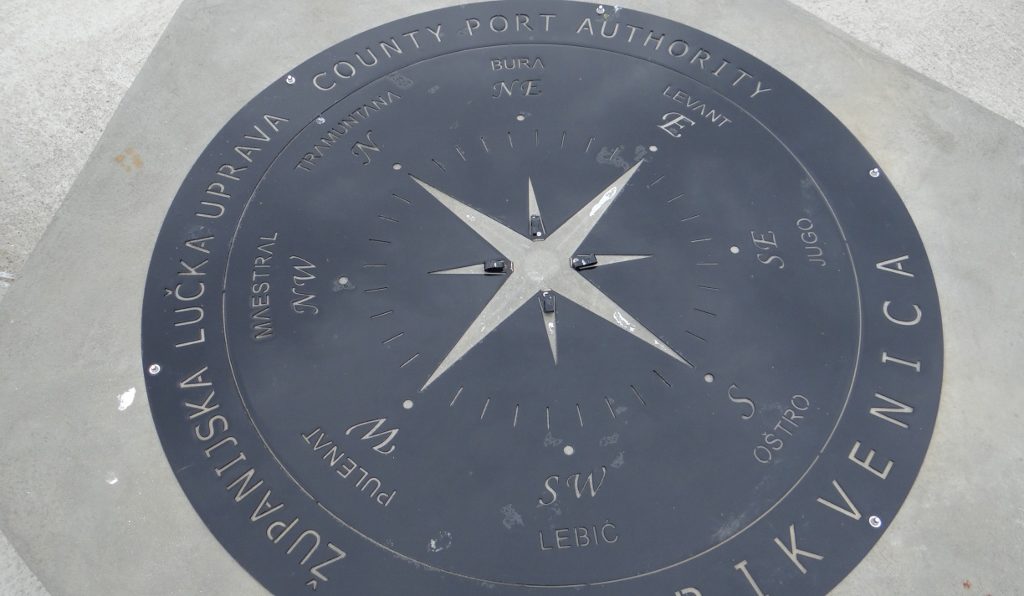 Compass on the small port near the campsite here