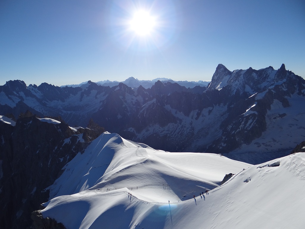 View from the Aiguille du Midi, France