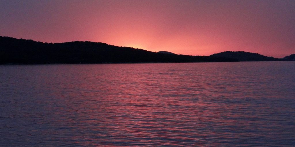 It's been cloudy for the last couple of days so no sunset as such, just a sky on fire.