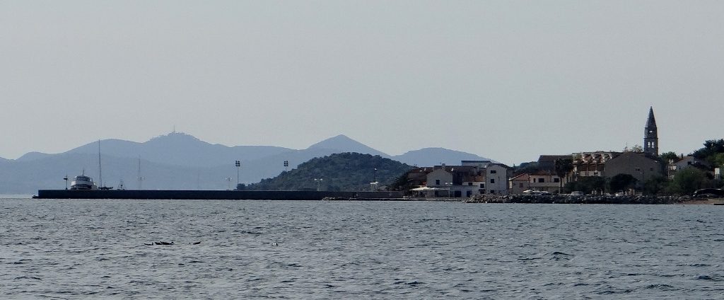 It's a cool and quiet evening. We played with Charlie on the small beaches here