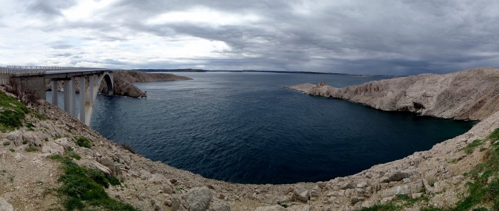 Pag Bridge and Fortica Fort, Pag Island, Croatia