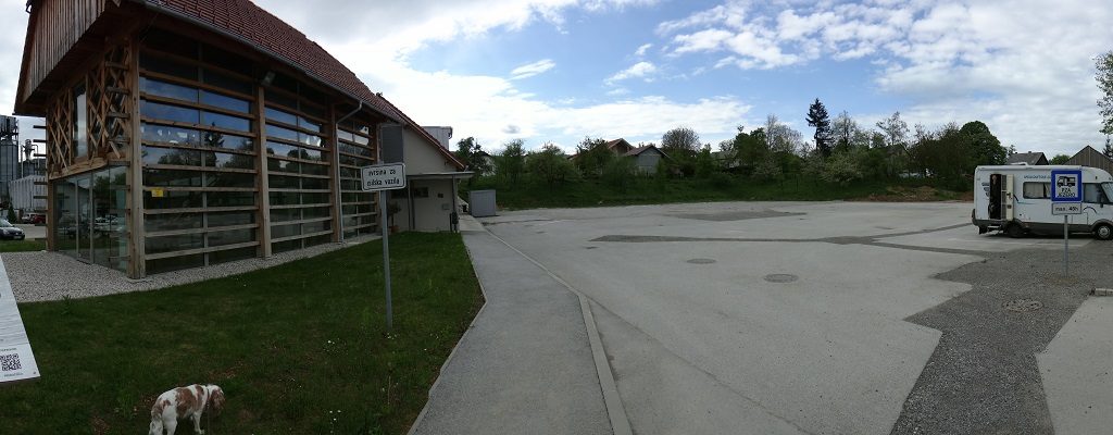 Free motorhome aire at Kočevje
