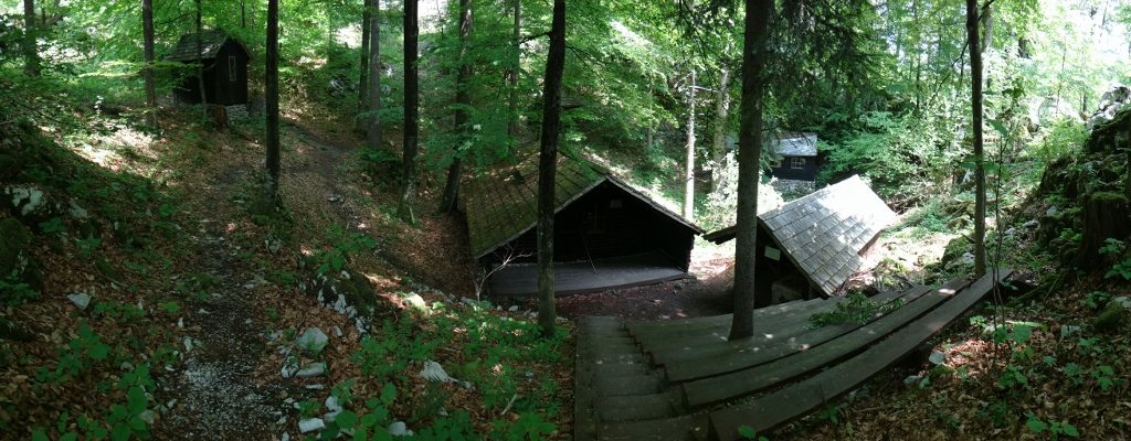 The first huts to be built at Base 20