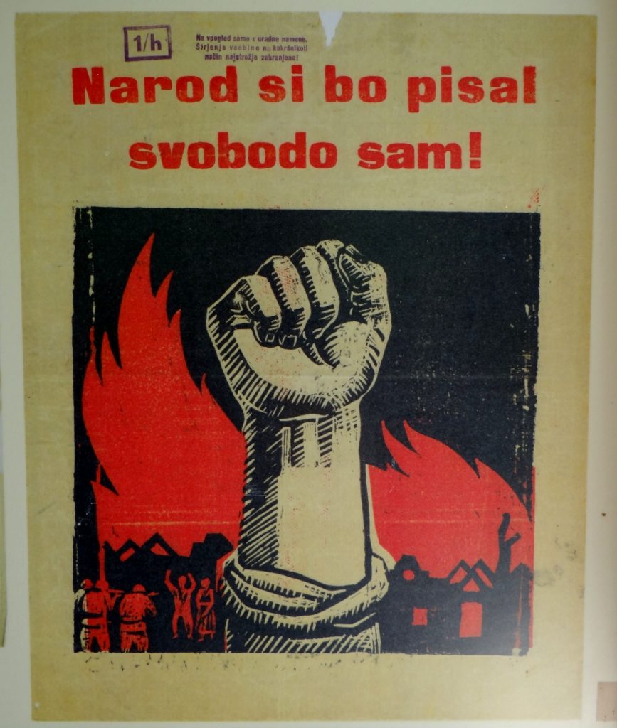 Poster at Camp 20, Rog, Slovenia