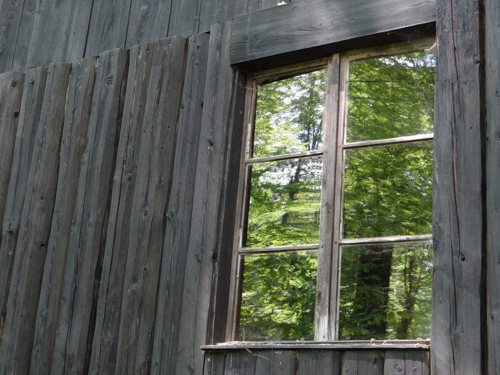 The windows from the original German-speakers before they were forced to move from the area were re-used at Base 20
