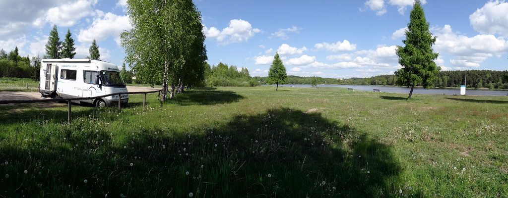 Wild camping near Mostki, Poland