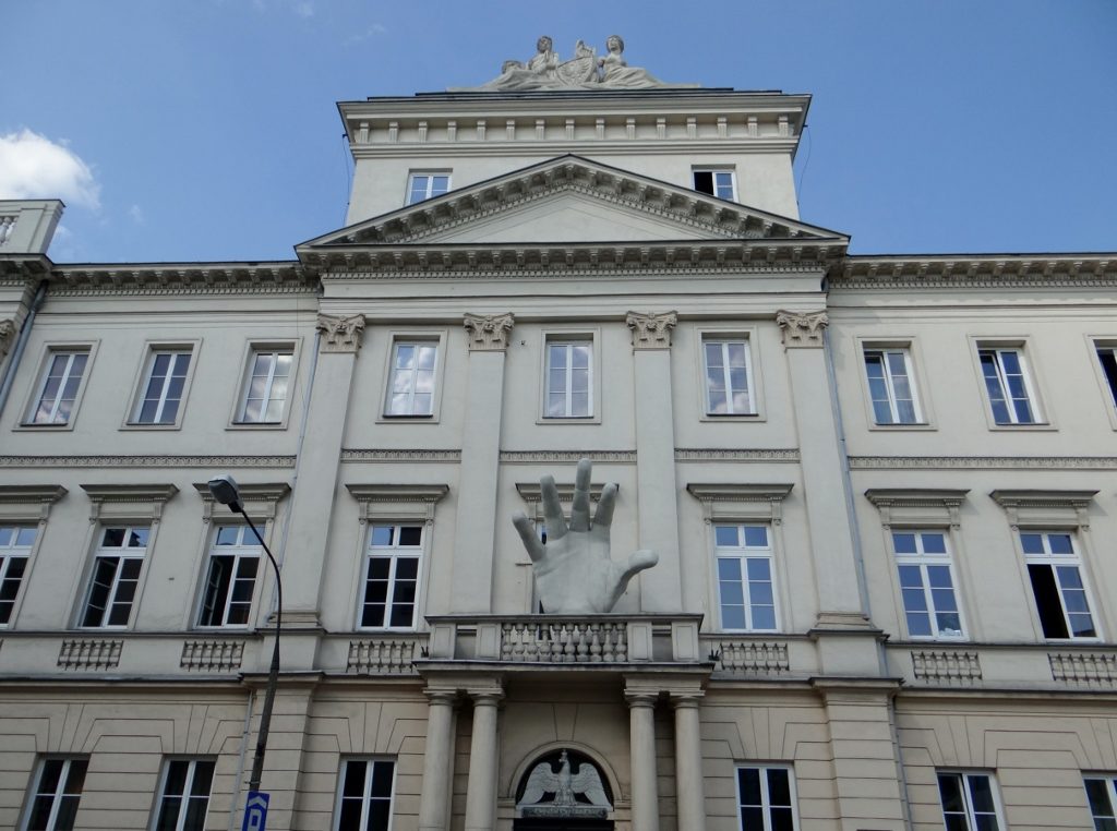 Hand at theatre, Warsaw Poland