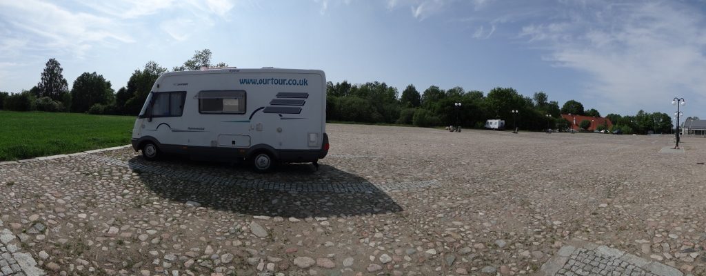 Zagan in the €1-a-day car park at Olsztynek